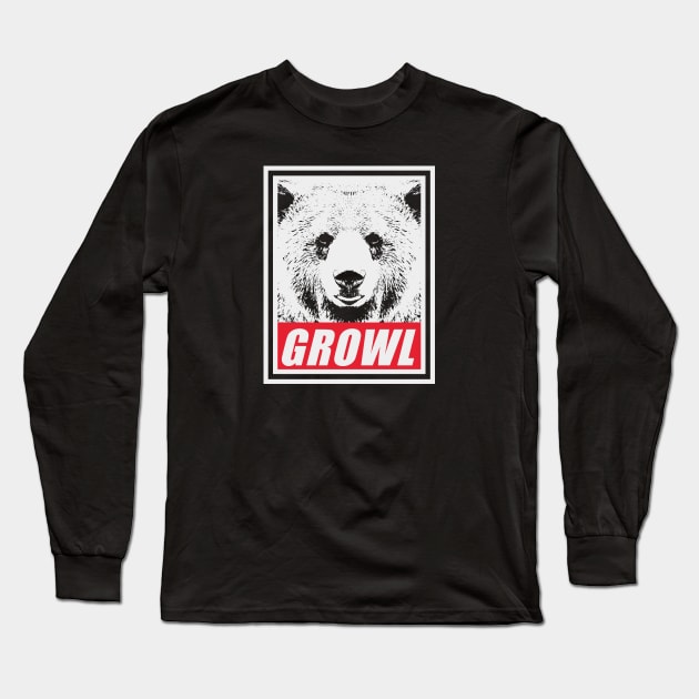 Growl! Long Sleeve T-Shirt by nickbeta